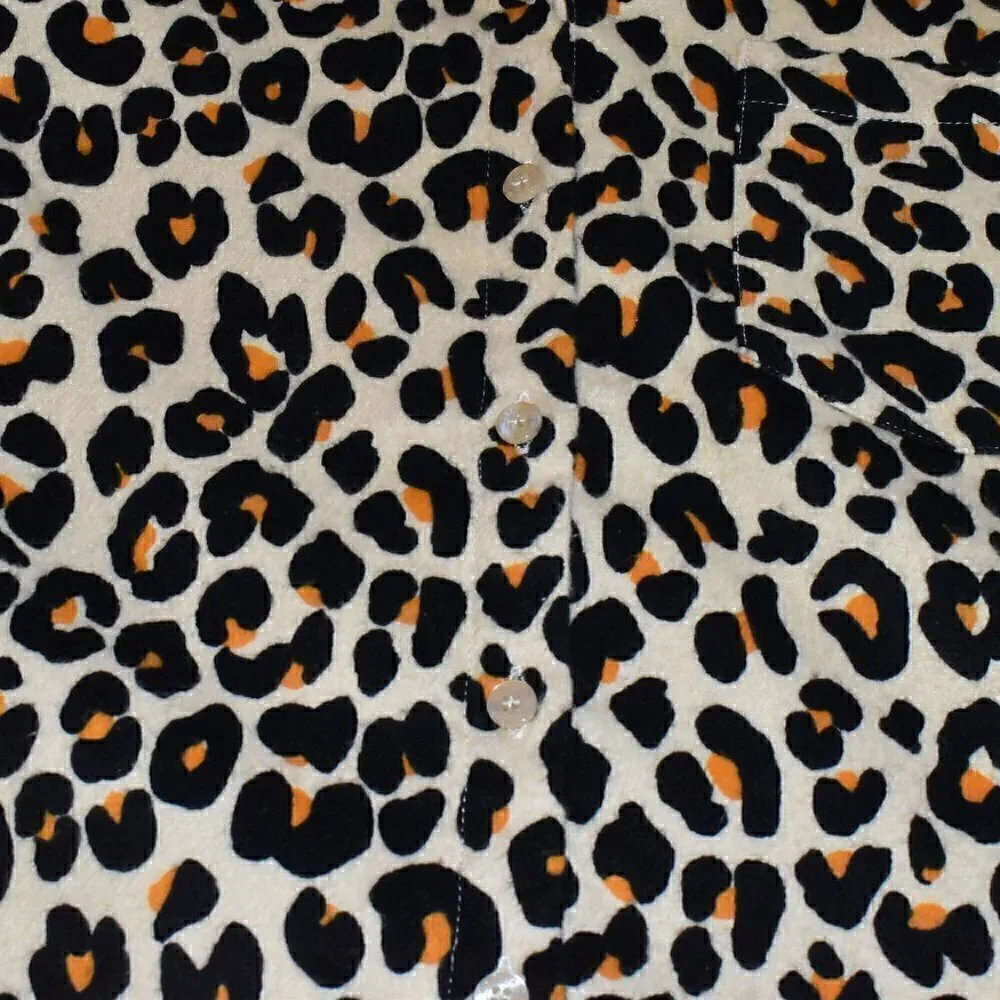 Nordstrom Two Piece Flannel Leopard Print Pajama Set Size S - Picture 7 of 15